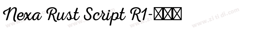 Nexa Rust Script R1字体转换 Nexa Rust Script R1字体转换